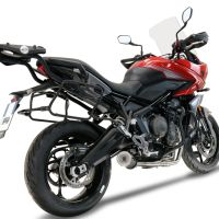 Pot echappement compatible avec Triumph Tiger Sport 660 2022-2024, M3 Black Titanium, Pot d'échappement complet racing, compris de collecteur et db killer amovible, sans homologation 