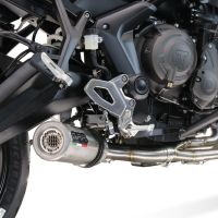 Pot echappement compatible avec Triumph Tiger Sport 660 2022-2024, M3 Inox , Pot d'échappement complet racing, compris de collecteur et db killer amovible, sans homologation 