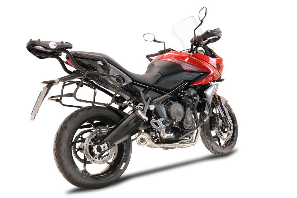 Pot echappement compatible avec Triumph Tiger Sport 660 2022-2024, Powercone Evo, Homologué et légal, système d'échappement complet avec catalyseur et db killer amovible 