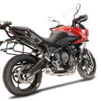 Pot echappement compatible avec Triumph Tiger Sport 660 2022-2024, Powercone Evo, Homologué et légal, système d'échappement complet avec catalyseur et db killer amovible 