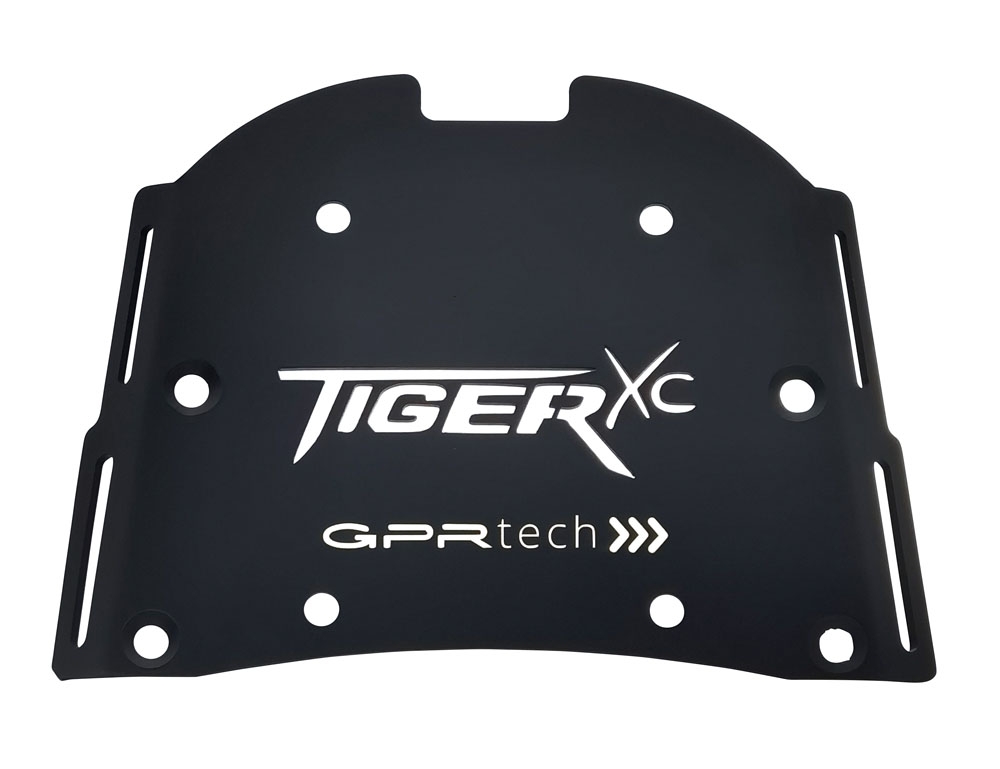 Top case en aluminium, couleur argent avec plaque spécifique incluse Top-case GPR TECH compatible avec  Triumph Tiger 800 2011/2016 e3