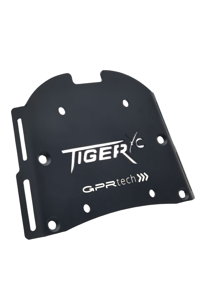 Top case en aluminium, couleur argent avec plaque spécifique incluse Top-case GPR TECH compatible avec  Triumph Tiger 800 2011/2016 e3
