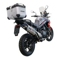 Top case en aluminium, couleur argent avec plaque spécifique incluse Top-case GPR TECH compatible avec  Triumph Tiger 900 2020/2023 e5