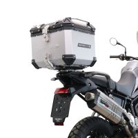 Top case en aluminium, couleur argent avec plaque spécifique incluse Top-case GPR TECH compatible avec  Triumph Tiger 900 2020/2023 e5