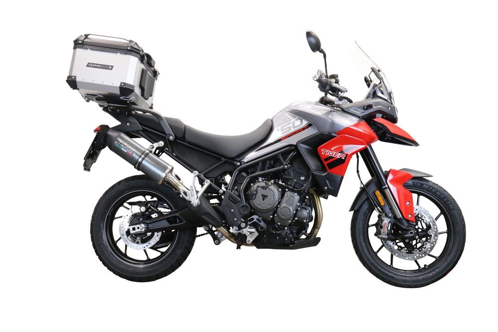 Top case en aluminium, couleur argent avec plaque spécifique incluse Top-case GPR TECH compatible avec  Triumph Tiger 1200 Gt - Rally 2022/2024 e5
