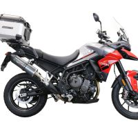 Top case en aluminium, couleur argent avec plaque spécifique incluse Top-case GPR TECH compatible avec  Triumph Tiger 850 Sport 2020/2024 e5