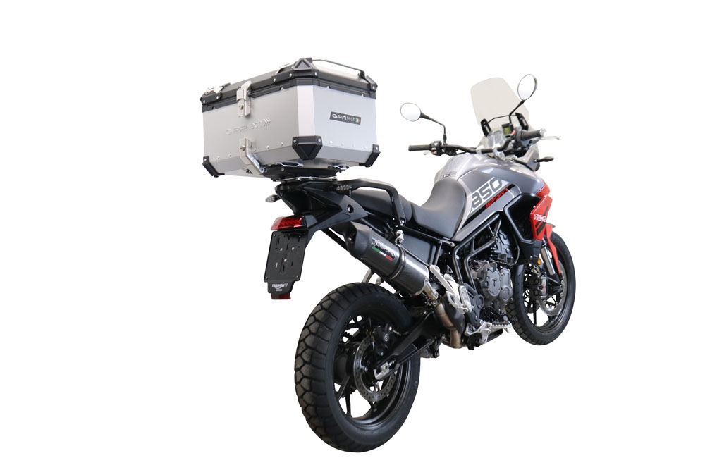 Top case en aluminium, couleur argent avec plaque spécifique incluse Top-case GPR TECH compatible avec  Triumph Tiger 1200 Gt - Rally 2022/2024 e5