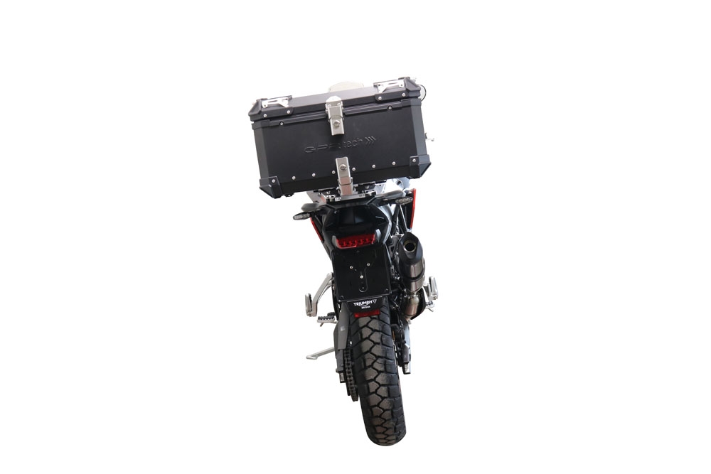 Top case en aluminium, couleur noire avec plaque spécifique incluse Top-case GPR TECH compatible avec  Triumph Tiger 1200 Gt - Rally 2022/2024 e5