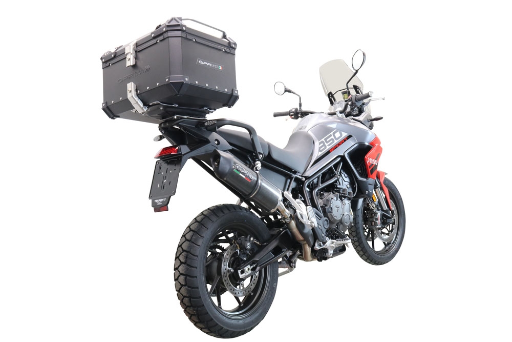 Top case en aluminium, couleur noire avec plaque spécifique incluse Top-case GPR TECH compatible avec  Triumph Tiger 1200 Gt - Rally 2022/2024 e5