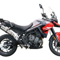 GPR pot echappement compatible avec  Triumph Tiger 850 2020-2024, New Grand Prix Evo Titanium, Échappement légal, homologué,silencieux avec db killer amovible et tuyau de liaison spécifique 