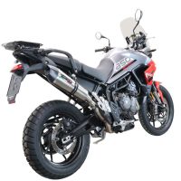 GPR pot echappement compatible avec  Triumph Tiger 850 2020-2024, New Grand Prix Evo Titanium, Échappement légal, homologué,silencieux avec db killer amovible et tuyau de liaison spécifique 