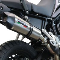 GPR pot echappement compatible avec  Triumph Tiger 850 2020-2024, New Grand Prix Evo Titanium, Échappement légal, homologué,silencieux avec db killer amovible et tuyau de liaison spécifique 