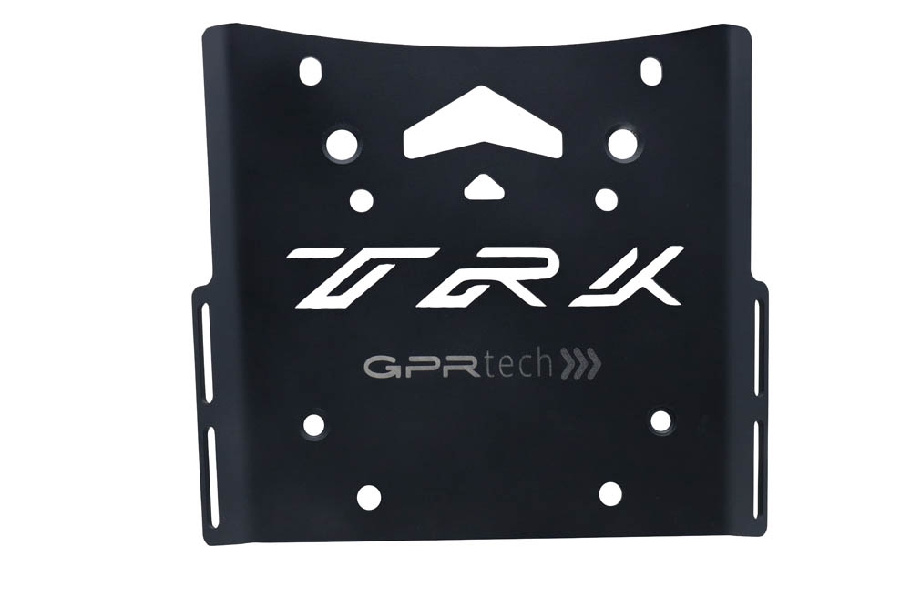 Top case en aluminium, couleur argent avec plaque spécifique incluse Top-case GPR TECH compatible avec  Benelli Trk 502 X 2021/2024 e5