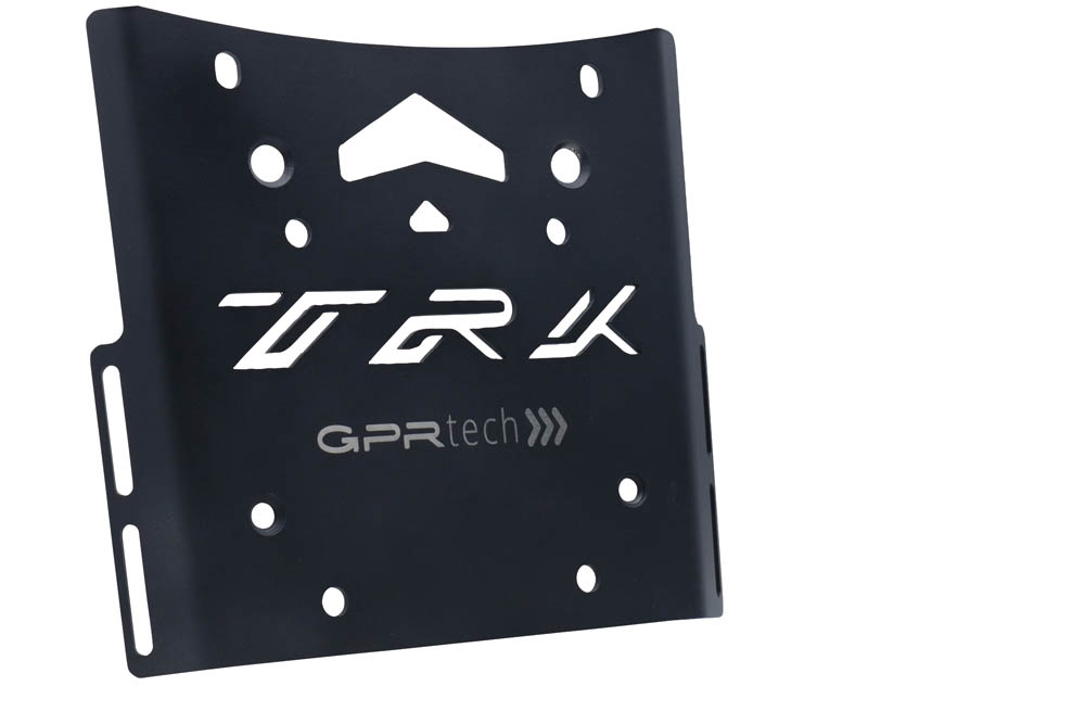 Top case en aluminium, couleur argent avec plaque spécifique incluse Top-case GPR TECH compatible avec  Benelli Trk 502 X 2021/2024 e5