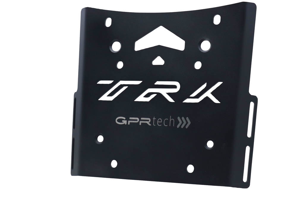 Top case en aluminium, couleur argent avec plaque spécifique incluse Top-case GPR TECH compatible avec  Benelli Trk 502 X 2021/2024 e5