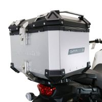 Top case en aluminium, couleur argent avec plaque spécifique incluse Top-case GPR TECH compatible avec  Suzuki V-Strom Dl 650 2021/2024 e5