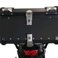 Top case en aluminium, couleur argent avec plaque spécifique incluse Top-case GPR TECH compatible avec  Suzuki V-Strom Dl 650 2017/2020 e4