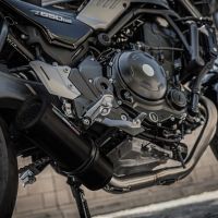 Pot echappement compatible avec Kawasaki Z 650 RS 2021-2023, M3 Black Titanium, Silencieux homologué pour bruit, échappement complet avec catalyseur et db killer 
