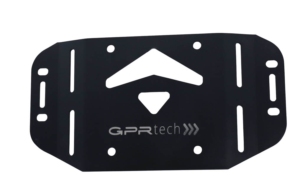 Top case en aluminium, couleur argent avec plaque spécifique incluse Top-case GPR TECH compatible avec  Kawasaki Versys 1000 i.e. 2021/2024 e5