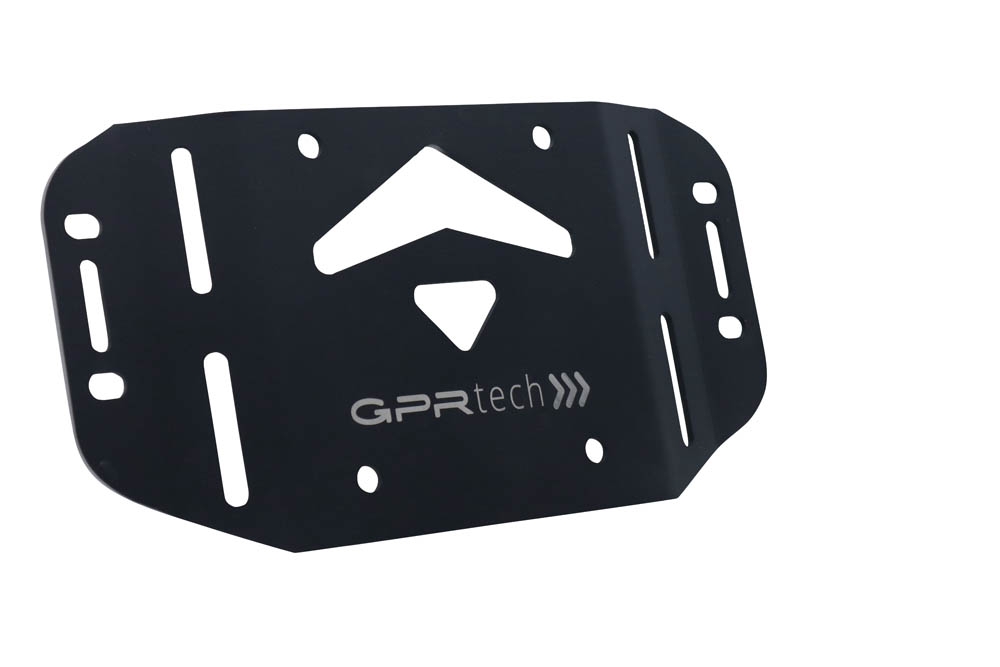 Top case en aluminium, couleur argent avec plaque spécifique incluse Top-case GPR TECH compatible avec  Kawasaki Versys 1000 i.e. 2021/2024 e5