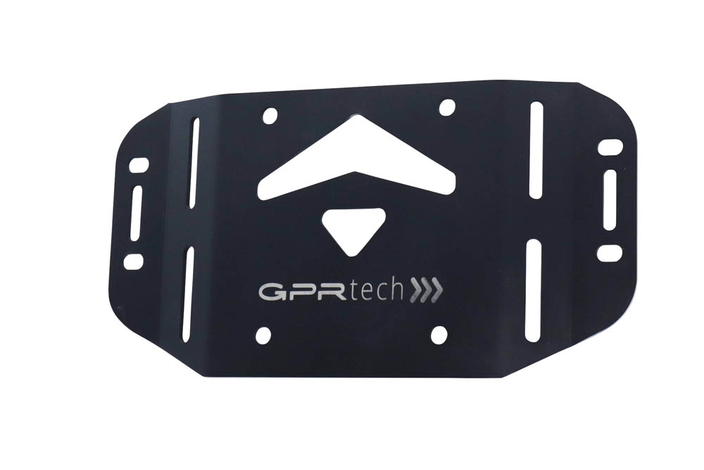 Top case en aluminium, couleur argent avec plaque spécifique incluse Top-case GPR TECH compatible avec  Kawasaki Versys 1000 i.e. 2021/2024 e5