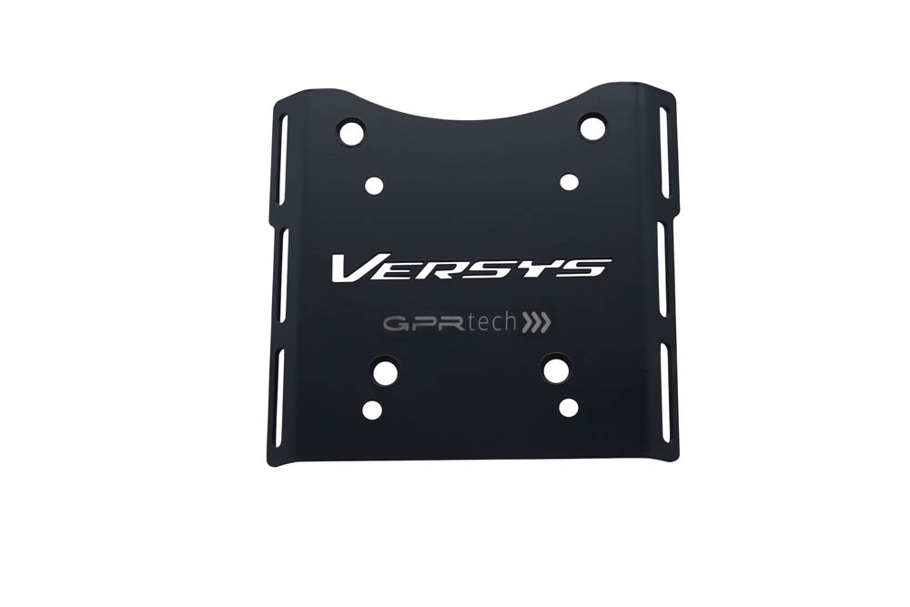 Top case en aluminium, couleur argent avec plaque spécifique incluse Top-case GPR TECH compatible avec  Kawasaki Versys-X 300 2022/2023 e5