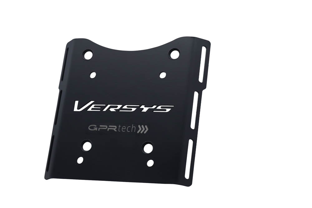 Top case en aluminium, couleur argent avec plaque spécifique incluse Top-case GPR TECH compatible avec  Kawasaki Versys-X 300 2022/2023 e5