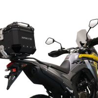 Top case en aluminium, couleur noire avec plaque spécifique incluse Top-case GPR TECH compatible avec  Voge 300Rally 2022/2024 e5