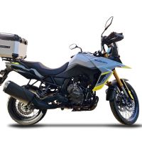 Top case en aluminium, couleur argent avec plaque spécifique incluse Top-case GPR TECH compatible avec  Suzuki V-Strom Dl 650 2017/2020 e4