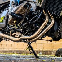 Pot echappement compatible avec Kawasaki Vulcan 650 S 2017-2020, Ultracone, Homologué et légal, système d'échappement complet avec catalyseur et db killer amovible 