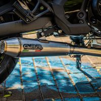 Pot echappement compatible avec Kawasaki Vulcan 650 S 2017-2020, Ultracone, Homologué et légal, système d'échappement complet avec catalyseur et db killer amovible 