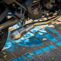 Pot echappement compatible avec Kawasaki Vulcan 650 S 2017-2020, Ultracone, Homologué et légal, système d'échappement complet avec catalyseur et db killer amovible 