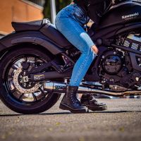 Pot echappement compatible avec Kawasaki Vulcan 650 S 2017-2020, Ultracone, Homologué et légal, système d'échappement complet avec catalyseur et db killer amovible 