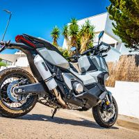 Pot echappement compatible avec Honda X-Adv 750 2021-2024, Albus Evo4, Échappement légal, homologué,silencieux avec db killer amovible et tuyau de liaison spécifique 