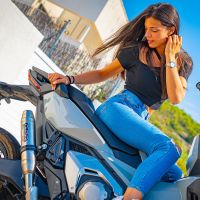 Pot echappement compatible avec Honda X-Adv 750 2021-2024, Deeptone Inox, Échappement légal, homologué,silencieux avec db killer amovible et tuyau de liaison spécifique 