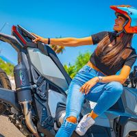 Pot echappement compatible avec Honda X-Adv 750 2016-2020, Furore Evo4 Nero, Échappement légal, homologué,silencieux avec db killer amovible et tuyau de liaison spécifique 