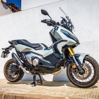 Pot echappement compatible avec Honda Forza 750 2021-2024, Furore Evo4 Nero, Échappement légal, homologué,silencieux avec db killer amovible et tuyau de liaison spécifique 