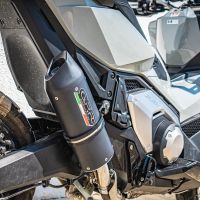 Pot echappement compatible avec Honda Forza 750 2021-2024, Furore Evo4 Nero, Échappement légal, homologué,silencieux avec db killer amovible et tuyau de liaison spécifique 
