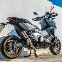 GPR pot echappement compatible avec  Honda X-Adv 750 2025-2026, M3 Titanium Natural, Échappement légal, homologué,silencieux avec db killer amovible et tuyau de liaison spécifique 