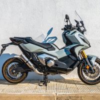 GPR pot echappement compatible avec  Honda X-Adv 750 2025-2026, M3 Titanium Natural, Échappement légal, homologué,silencieux avec db killer amovible et tuyau de liaison spécifique 