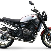 Pot echappement compatible avec Yamaha Xsr 700 2017-2020, M3 Inox , Pot d'échappement complet racing, compris de collecteur et db killer amovible, sans homologation 