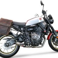 Pot echappement compatible avec Yamaha Xsr 700 2021-2024, Deeptone Inox, Pot d'échappement complet racing, compris de collecteur et db killer amovible, sans homologation 