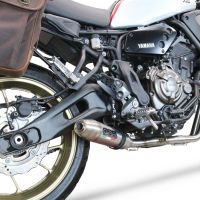 Pot echappement compatible avec Yamaha Xsr 700 2021-2024, Deeptone Inox, Pot d'échappement complet racing, compris de collecteur et db killer amovible, sans homologation 