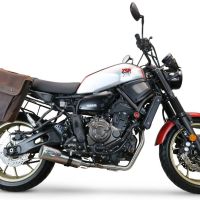 Pot echappement compatible avec Yamaha Xsr 700 2021-2024, M3 Inox , Pot d'échappement complet racing, compris de collecteur et db killer amovible, sans homologation 