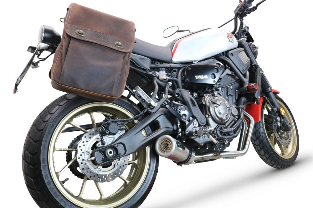 Pot echappement compatible avec Yamaha Xsr 700 2021-2024, M3 Inox , Pot d'échappement complet racing, compris de collecteur et db killer amovible, sans homologation 