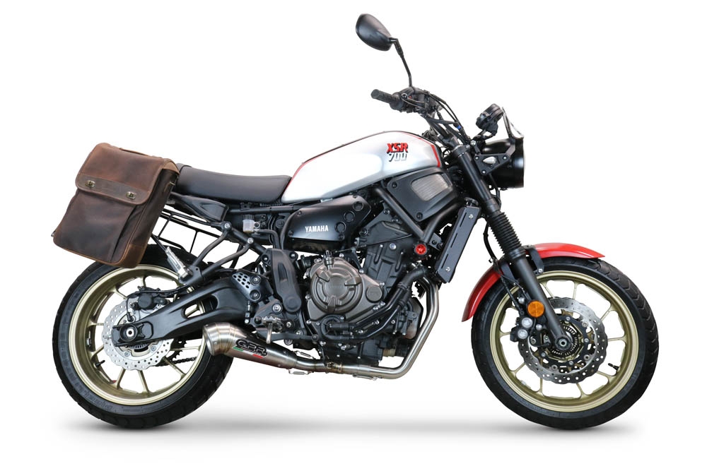 Pot echappement compatible avec Yamaha Xsr 700 2021-2024, Powercone Evo, Pot d'échappement complet racing, compris de collecteur et db killer amovible, sans homologation 