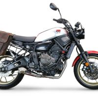 Pot echappement compatible avec Yamaha Xsr 700 2021-2024, Powercone Evo, Pot d'échappement complet racing, compris de collecteur et db killer amovible, sans homologation 