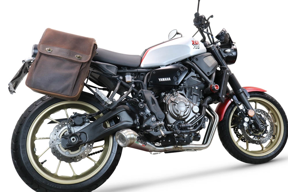 Pot echappement compatible avec Yamaha Xsr 700 2021-2024, Powercone Evo, Pot d'échappement complet racing, compris de collecteur et db killer amovible, sans homologation 