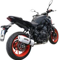 Pot echappement compatible avec Yamaha Mt-07 2021-2024, Albus Evo4, Homologué et légal, système d'échappement complet avec catalyseur et db killer amovible 