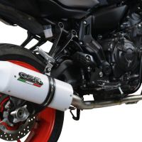Pot echappement compatible avec Yamaha Mt-07 2021-2024, Albus Evo4, Homologué et légal, système d'échappement complet avec catalyseur et db killer amovible 